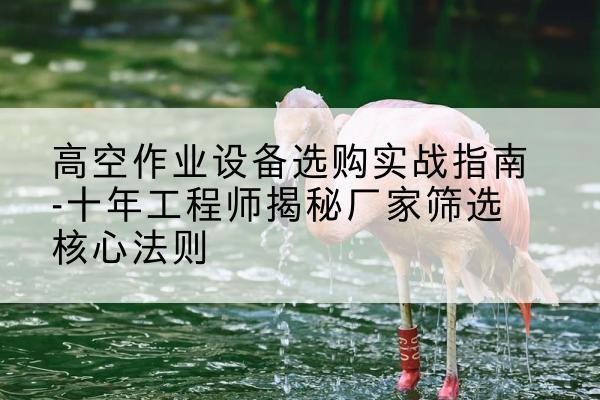 南岳剪叉式升降机厂家-高空作业设备选购实战指南-十年工程师揭秘厂家筛选核心法则