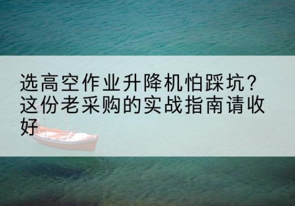 南岳高空作业升降机厂家推荐-选高空作业升降机怕踩坑？这份老采购的实战指南请收好